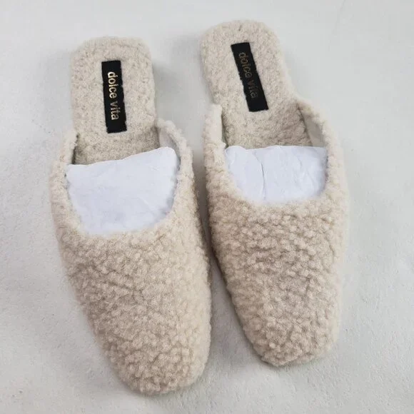 Dolce Vita Shoes Dolce Vita Saydee Faux Shearling Flat Womens